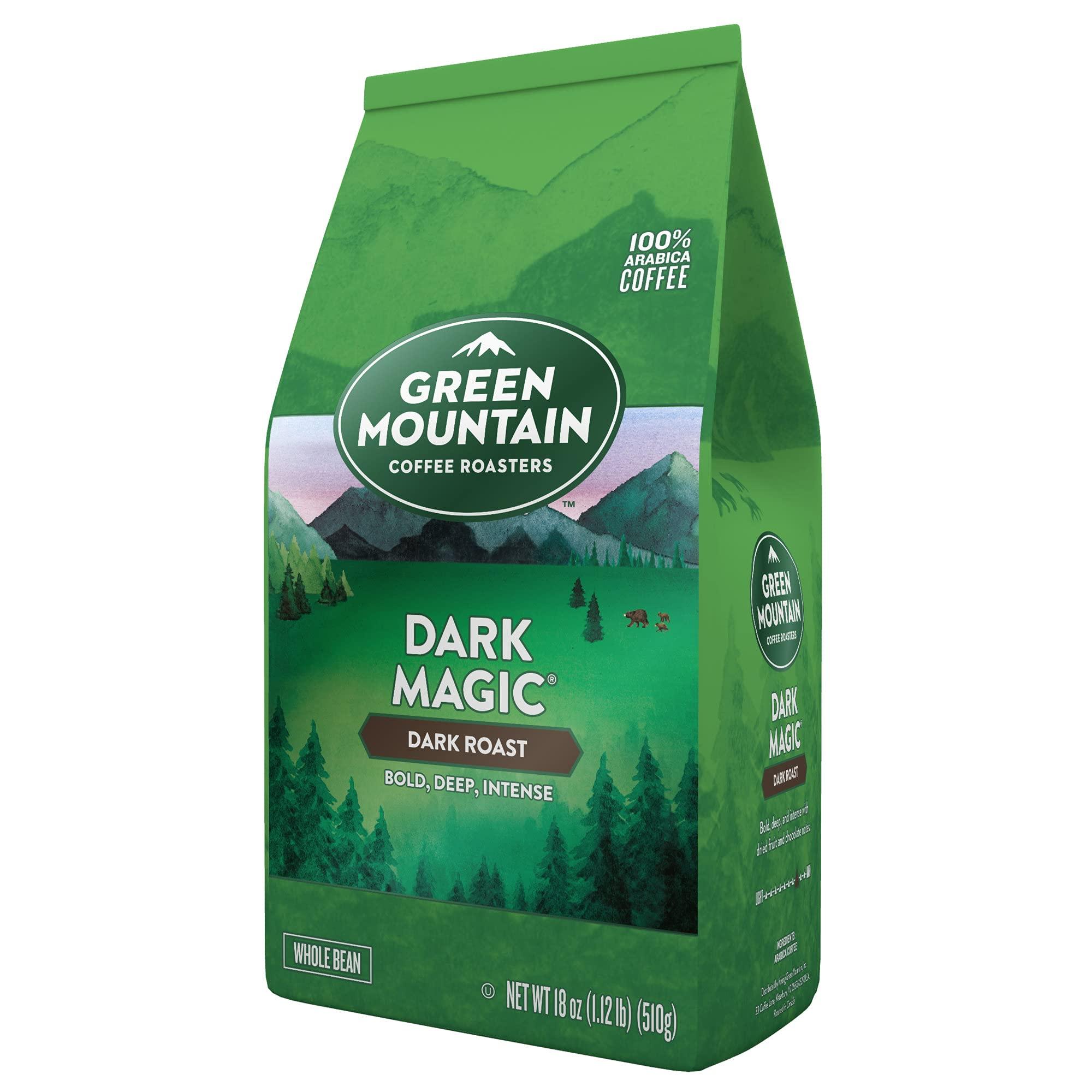 Green Mountain Coffee Roasters Green Mountain Coffee Roasters Dark Magic, Whole Bean Coffee, Bagged 18 oz (Pack of 2)