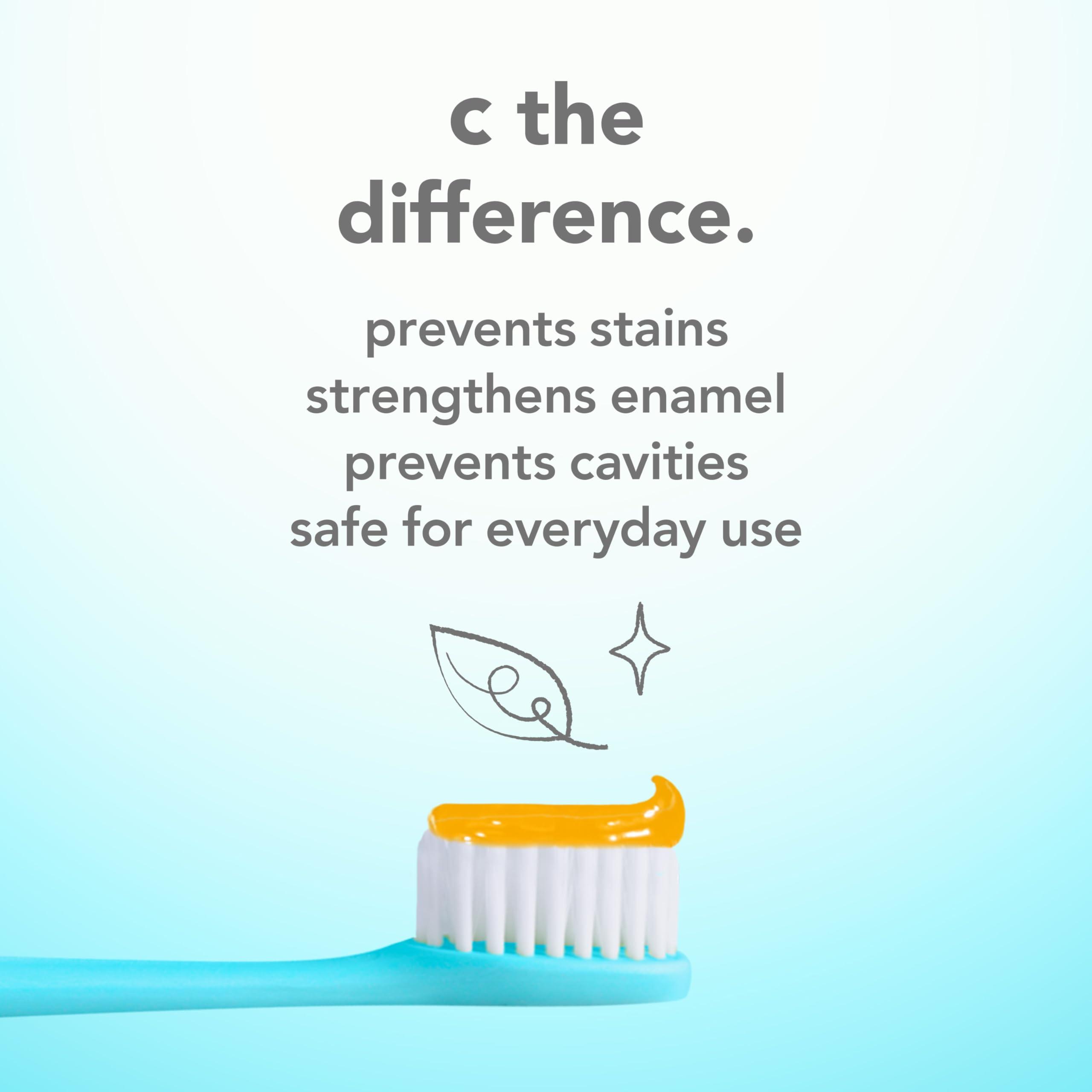 hello hello Vitamin C Whitening Toothpaste with Fluoride, SLS Free, Helps Removes Surface Stains and Freshen Breath, Natural Peppermint Flavor, 4.0 oz (2 Pack)