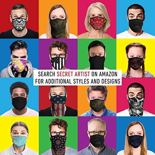 Secret Artist Secret Artist Reversible Unisex Cloth Face Mask- Washable and Reusable. (Fits: X-Large to 2X-Large Face, Military Green/Black Reversible)