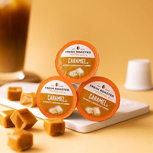 Fresh Roasted Coffee Fresh Roasted Coffee, Caramel, Flavored Coffee Pods, 24 Count