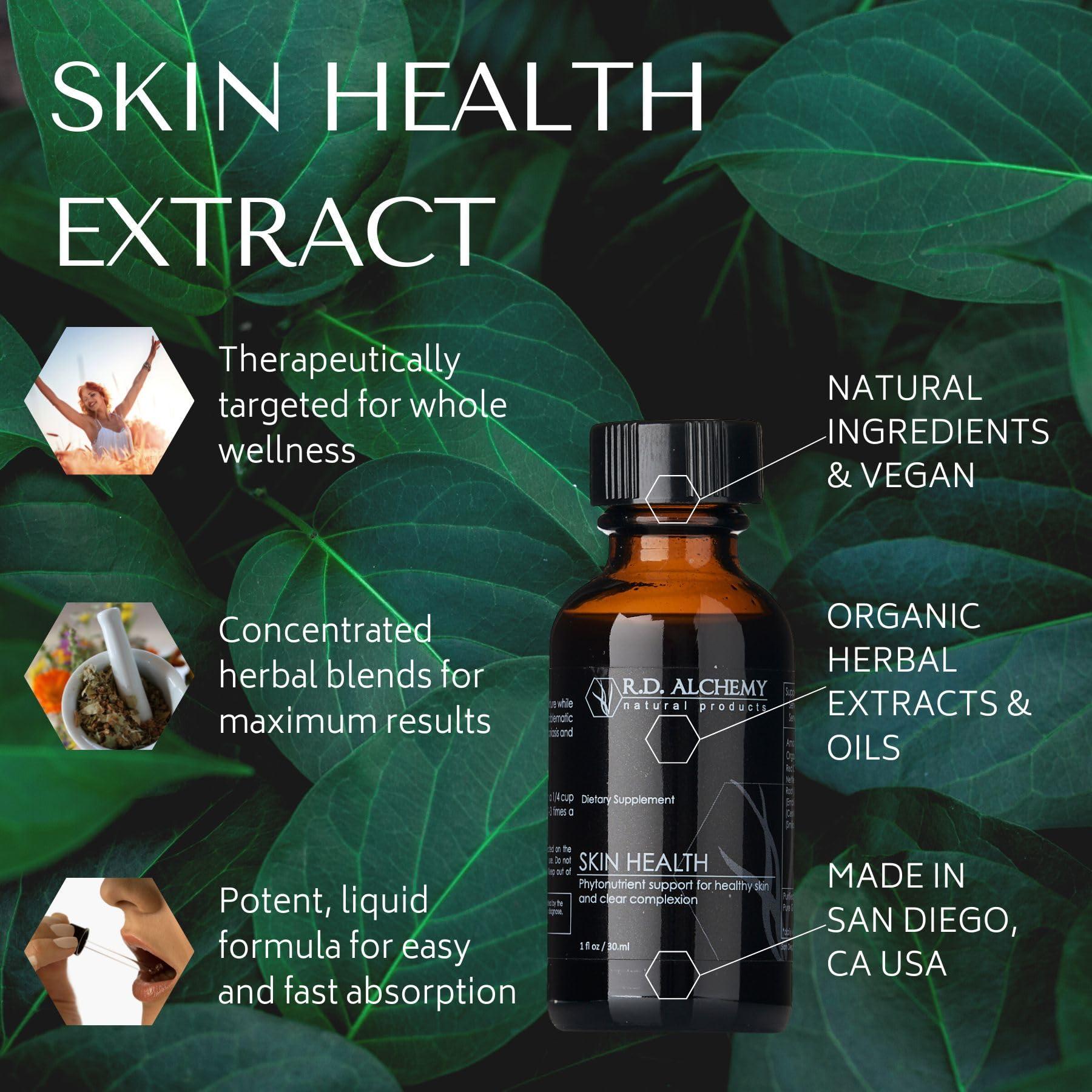 RD Alchemy Natural Products RD Alchemy - 100% Natural & Organic Skin Health Extract - Support skin health with herbal extracts to improve skin tone and texture!
