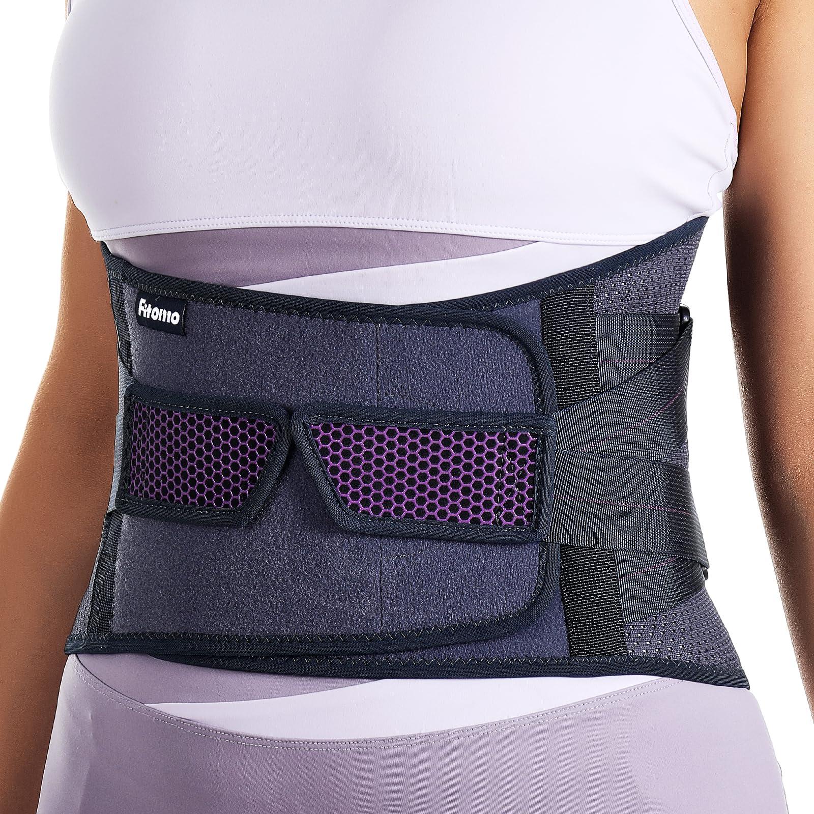 Fitomo Fitomo Back Brace for Lower Back Pain Women, Back Support Belt for Intant Pain Relief from Sciatica Hernated Disc Scoliosis Back Sprain, Adjustable Support for Bending Sitting Standing Heavy Lifting