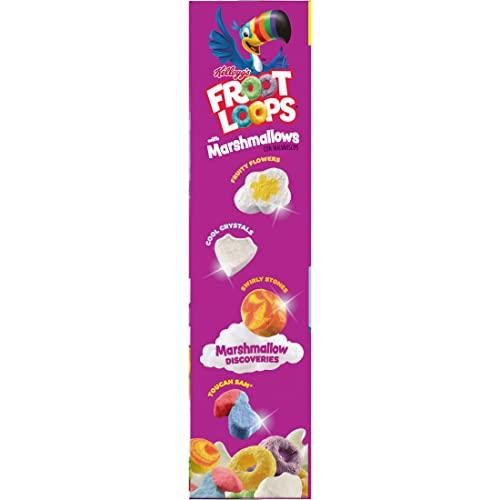 Froot Loops Froot Loops Breakfast Cereal with Marshmallows, Fruit Flavored, Breakfast Snacks, Family Size, Original with Marshmallows, 17.7oz Box