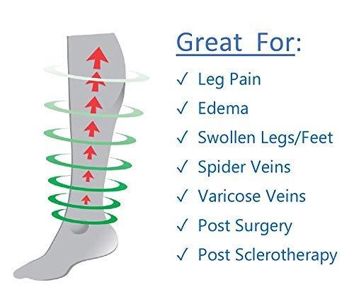 Carolon Carolon Health Support Knee High Stockings, 20-30 mmHg, Open Toe - 1 Pair (Beige, E Regular)