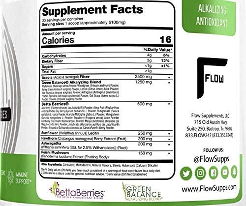 Flow Supplements Flow Supplements Greens Powdered Fruits and Veggies Lemon Grass - 6.45 oz.