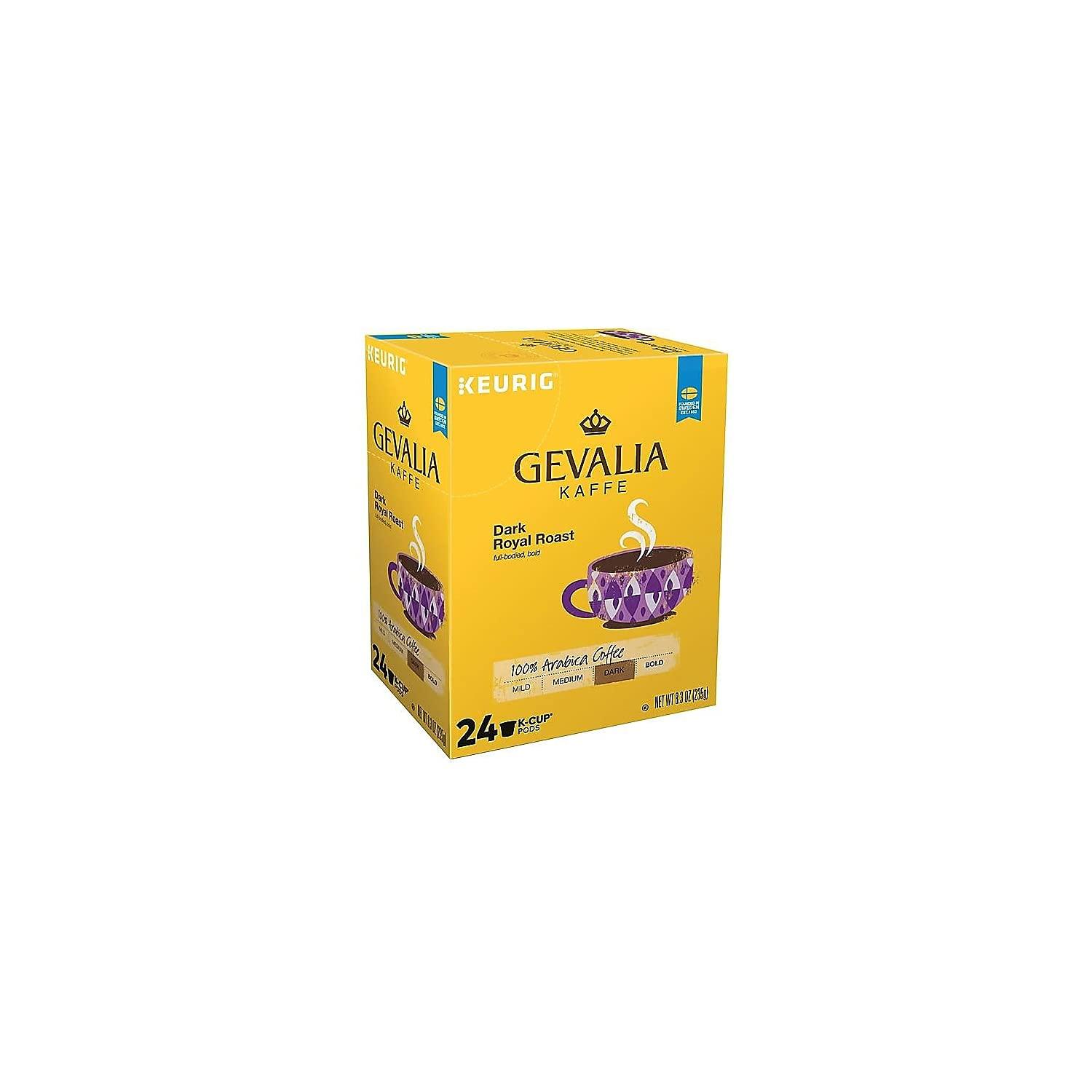 Gevalia Gevalia Dark Royal Roast Coffee K Cup Coffee Pods, Caffeinated, 24 ct - 8.3 oz Box