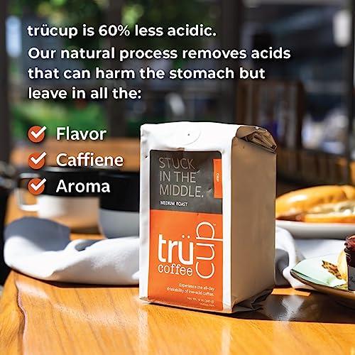 TRUCUP trcup Low Acid Medium Roast Coffee, Whole Bean 2 LB