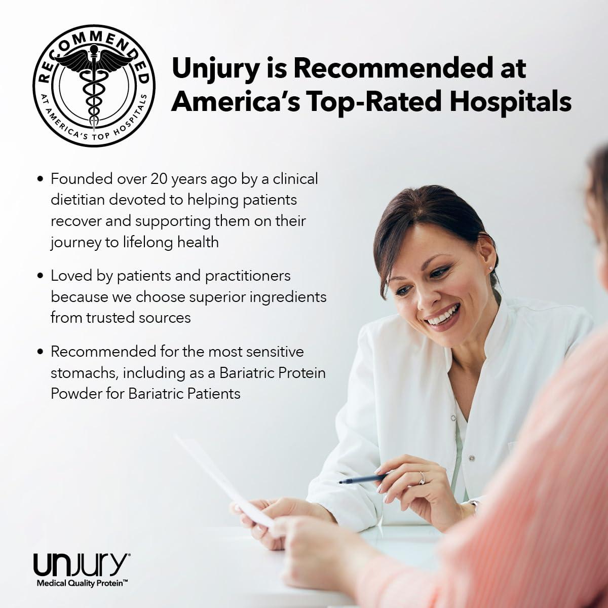 Unjury Unjury Unflavored Protein Powder | 21g 100% Whey Isolate Protein Powder | Unflavored Whey Protein Powder | Low Carb and Sugar Free Whey Protein Isolate | Gluten Free | Certified Kosher | 15 Servings