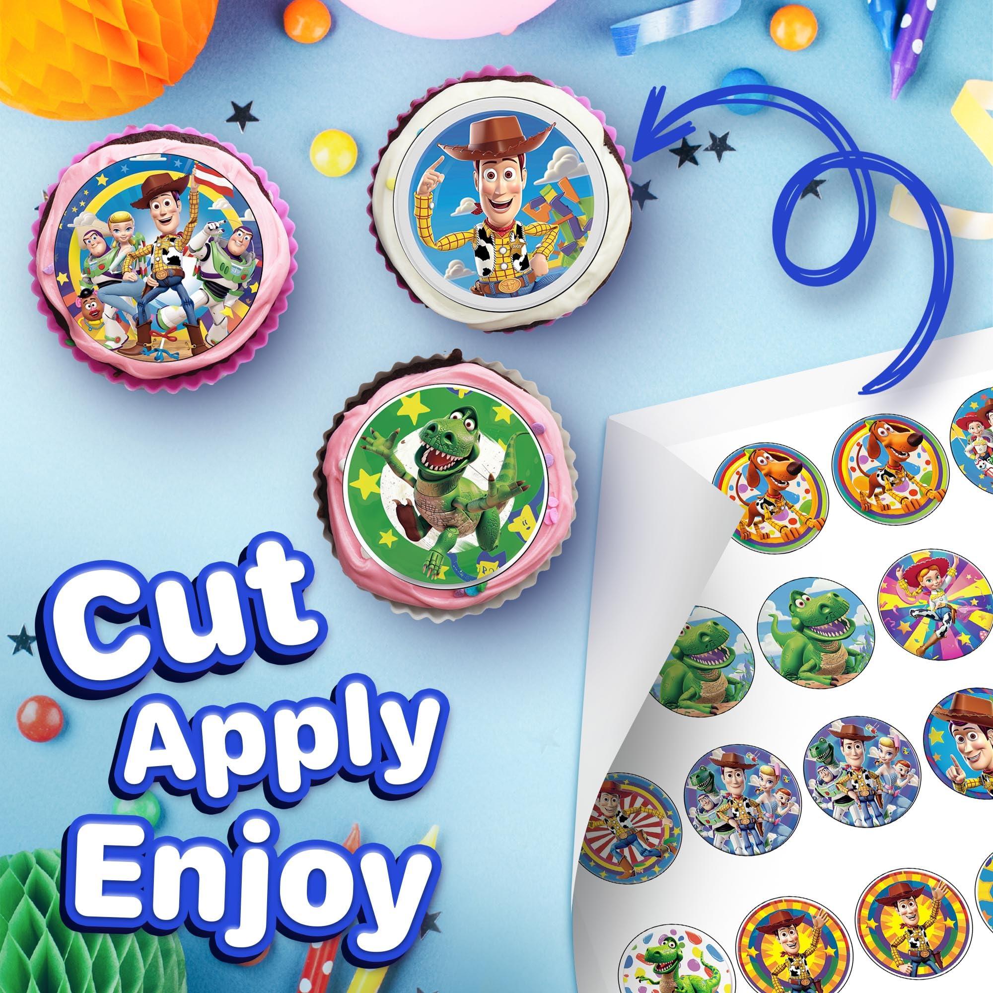 HAPPY CHOICES 30 x Edible Cupcake Toppers Classic story Themed Collection of Edible Cake Decorations | Uncut Edible on Wafer Sheet