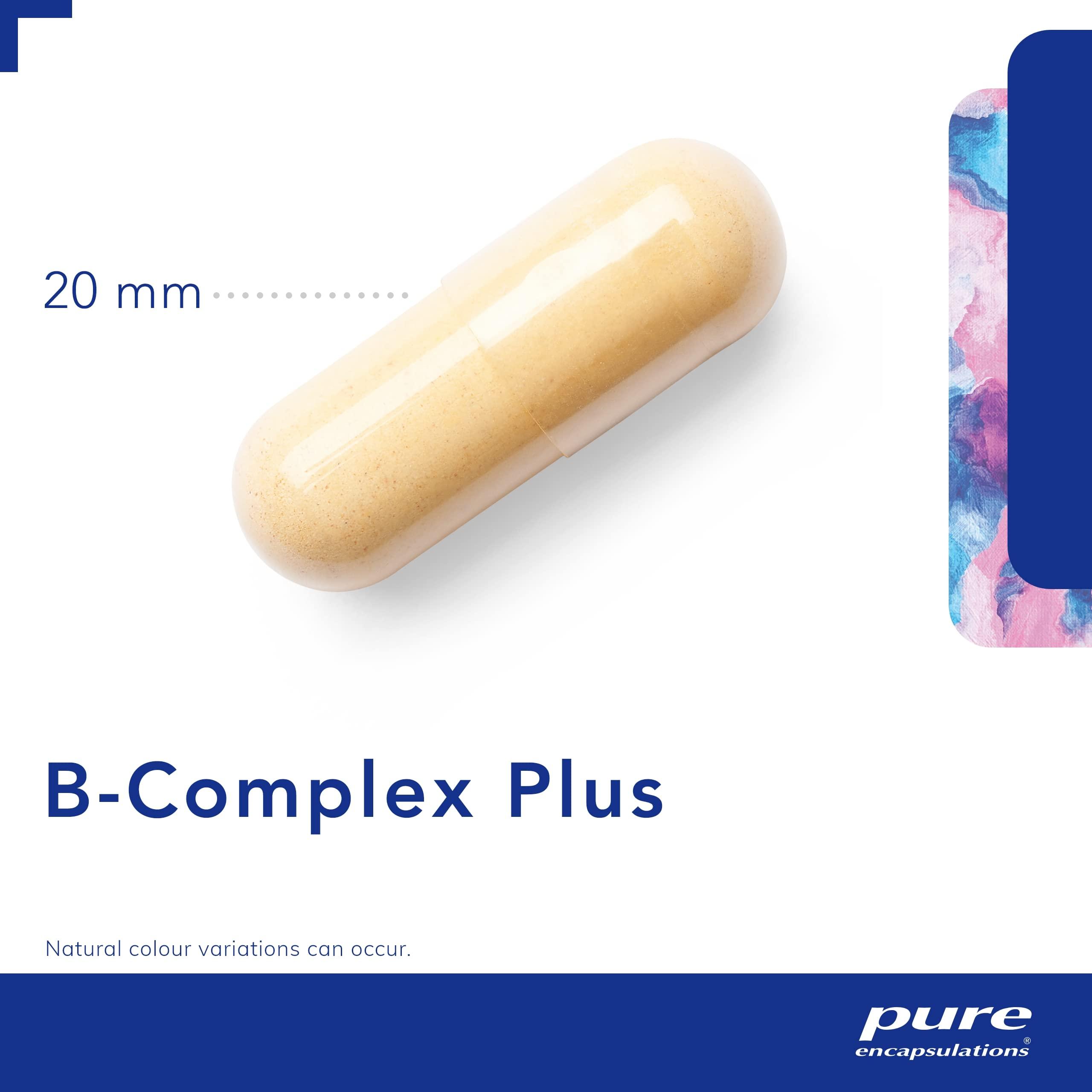 Pure Encapsulations Pure Encapsulations B-Complex Plus - B Vitamins Supplement to Support Neurological Health, Cardiovascular Health, Energy Levels & Nervous System Support* - with Vitamin B12 & More - 60 Capsules