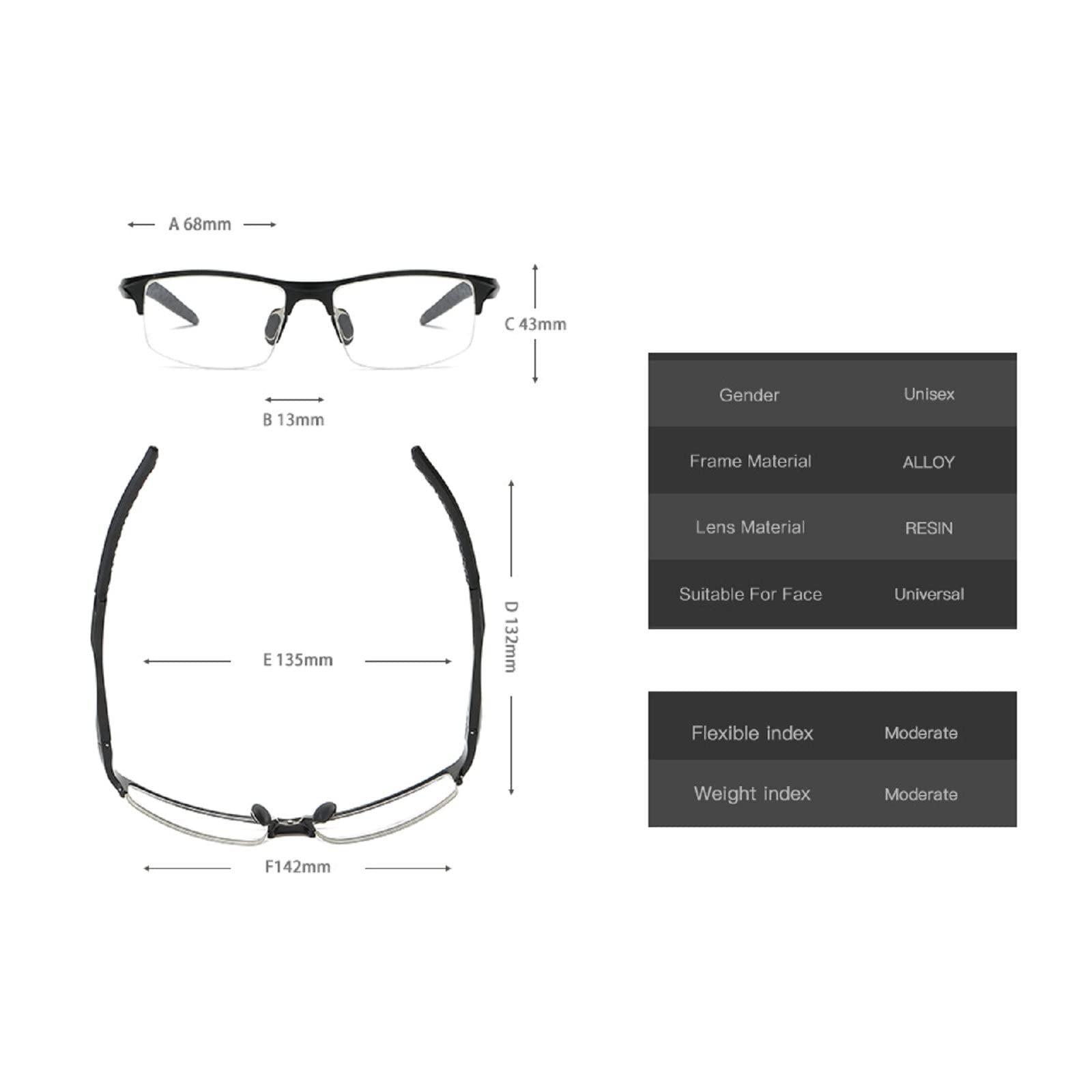 willochra sports cycling full lens Reading Glasses Men Presbyopia Hyperopia Glasses Transition Sun Photochromic Sunglasses Reader (2pcs-black&silver, 1.25, multiplier_x)