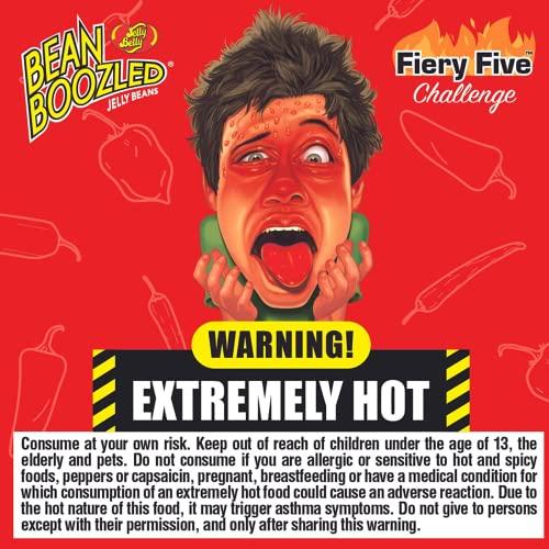 Sweetzo Bean Boozled and Fiery Five 6th Edition Assorted Flavor Jelly Beans, Individually Bagged Weird Flavored Chewy Candies, Refill Bags for Dispensers and Spinner Challenge Games, Set of 2, 1.9 Ounces