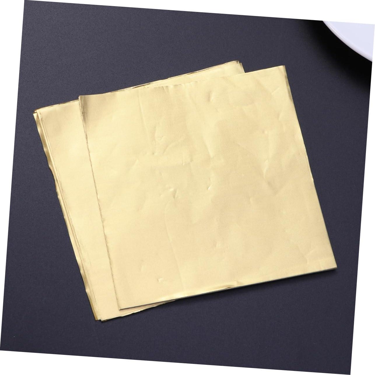 PartyKindom PartyKindom 600 Pcs 10 Truffle Cases Gold Sweets Sweet Wrappers Foil Coloured Foil for Chocolate for