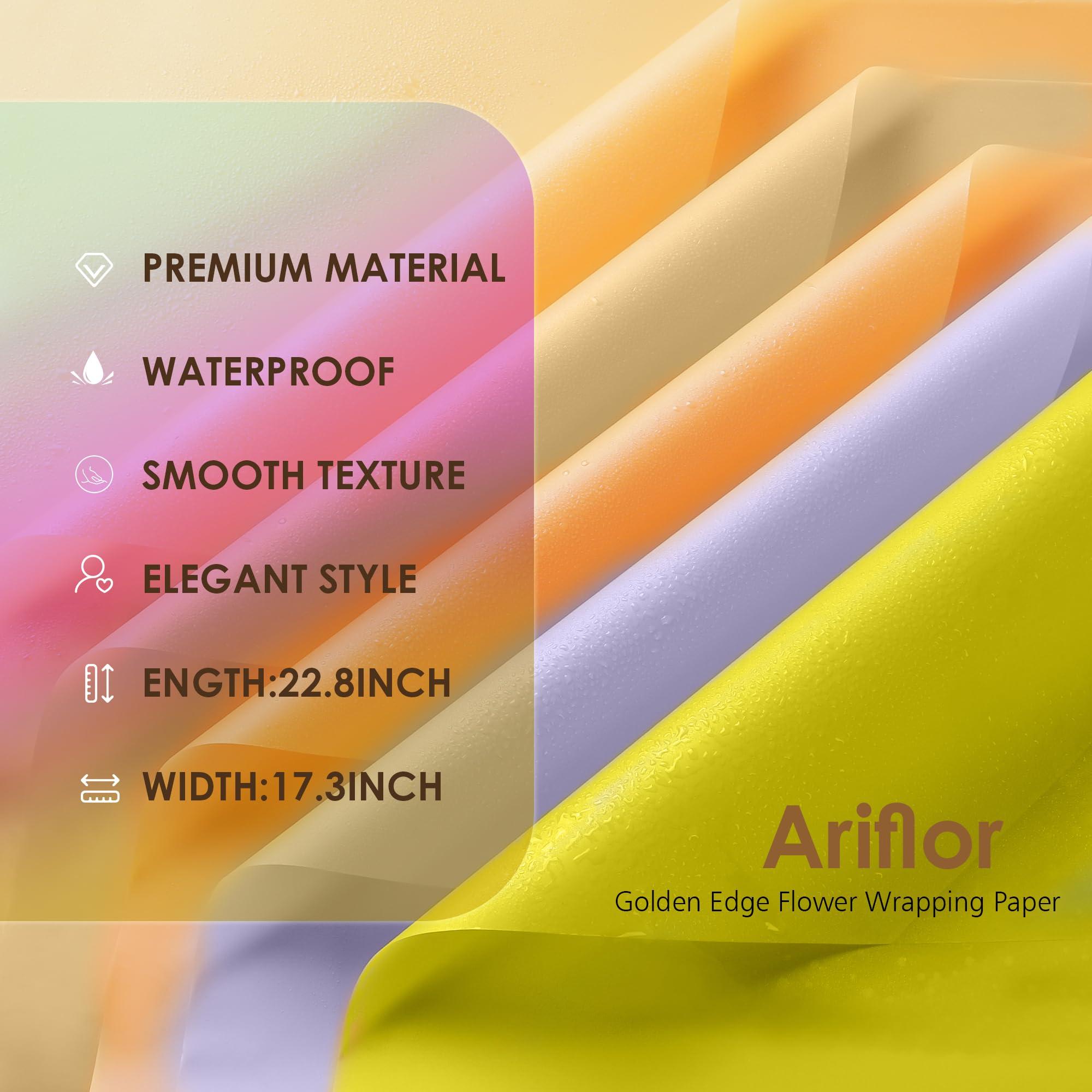 ARIFLOR ARIFLOR 20Sheets Basic Waterproof Flower Bouquet Paper - 30185 PlasticFresh Floral Wrapping Paper, Christmas Gift Packaging, Gift Packaging, DIY Crafts, Florist Bouquet Supplies