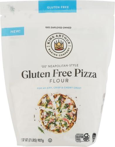 King Arthur King Arthur Gluten Free Pizza Flour: Crispy Neapolitan-Style Crust - 32 oz Box, Perfect for GF Baking, Celiac-Friendly, 00 Pizza Dough Mix