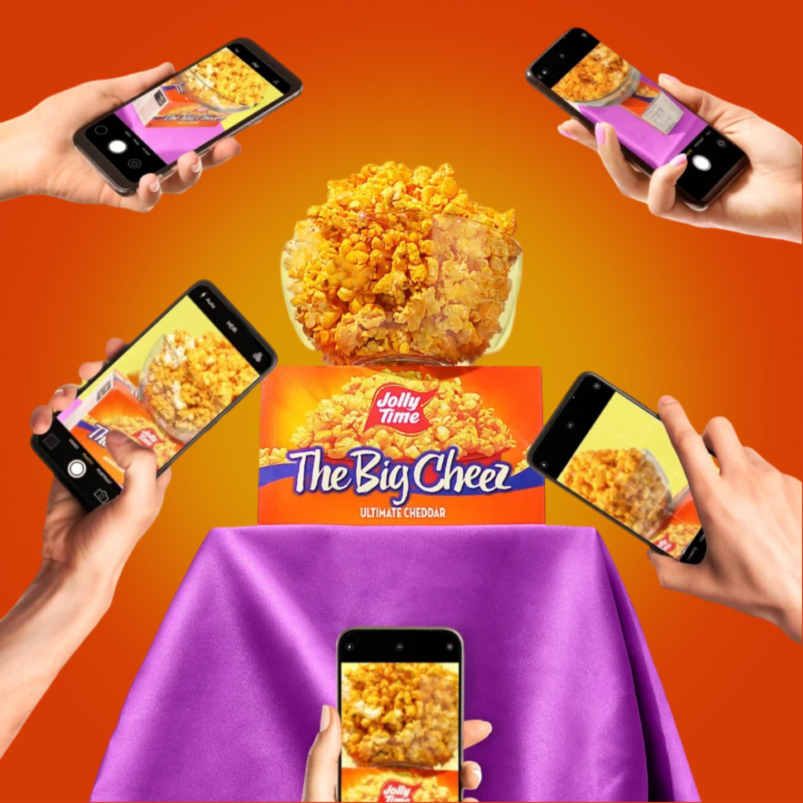 Jolly Time Jolly Time The Big Cheez, Cheddar Cheese Microwave Popcorn, 3.2oz Sharing Bag, 3 Bags Per Carton (The Big Cheez, 3.2 Ounce (Pack of 12))