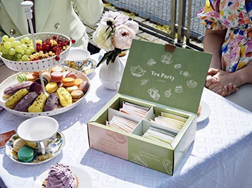 ACORUS ACORUS Tea Party with 4 Different Flavors | Tea Set | 40 Count Natural Rooibos, Black Tea, Green Tea Packs with Beautiful Gift Box | Tea Bags Variety Pack