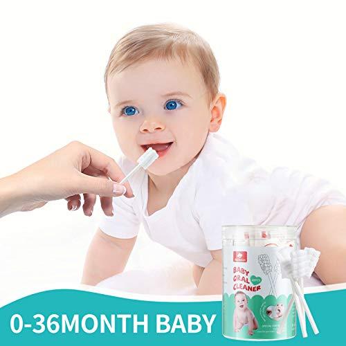 dearlomum dearlomum Baby Tongue Cleaner, Newborn Baby Toothbrush, 96PCS Disposable Infant Toothbrush Clean Baby Mouth,Gauze Gum Cleaner Toothbrush Baby Oral Cleaning Stick Dental Care for 0-36 Month Baby