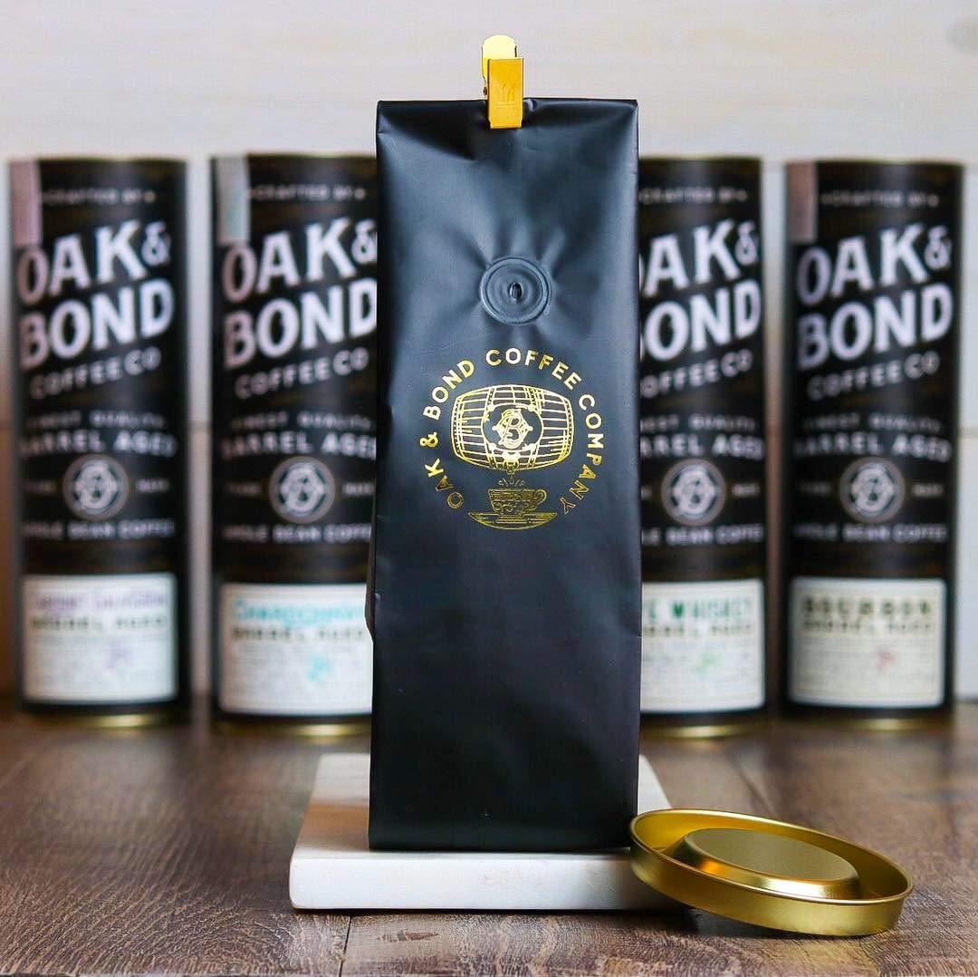 Oak & Bond Coffee Co. Scotch Whisky Barrel Aged Coffee, Colombia Single Origin Washed Whole Coffee Bean, Medium Roast w/ Flavor Notes of Milk Chocolate, Raspberry, Honey, Silky Scotch by Oak & Bond Coffee Co. – 10oz.