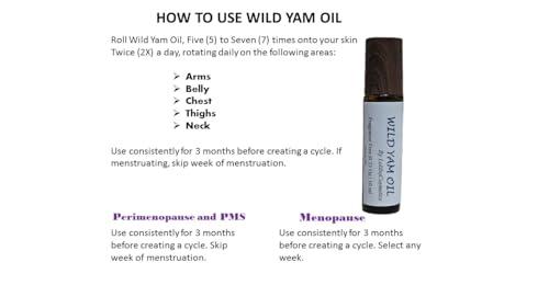 LOLIBA Wild Yam Oil, 10ML Roller Bottle, Wild Yam Cream, Natural Balancing Oil (10 Millimeters, Essential Oils) PMS, HotFlashes