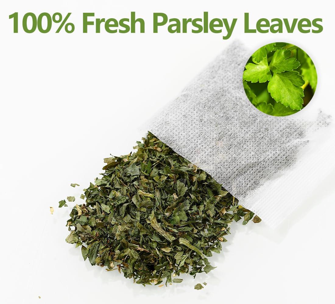 ULTHMOK Premium 60 Parsley Tea Bags, Made with 100% Natural Parsley Leaves, Caffeine Free & No Additives.