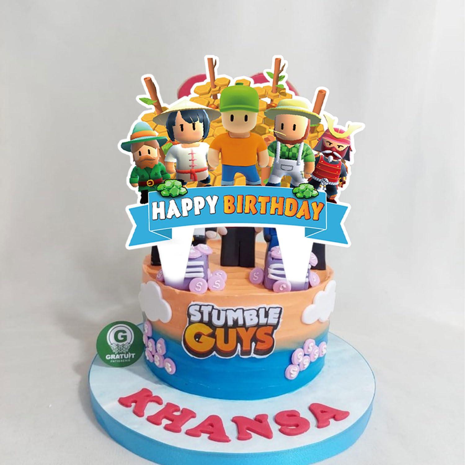 COOVS COOVS 37Pack Stumble Guys Cake Toppers Cute Cupcake Toppers Stumble Guys Theme Cupcake Toppers Kids\'s Birthday Cake Party Decorations Supplies