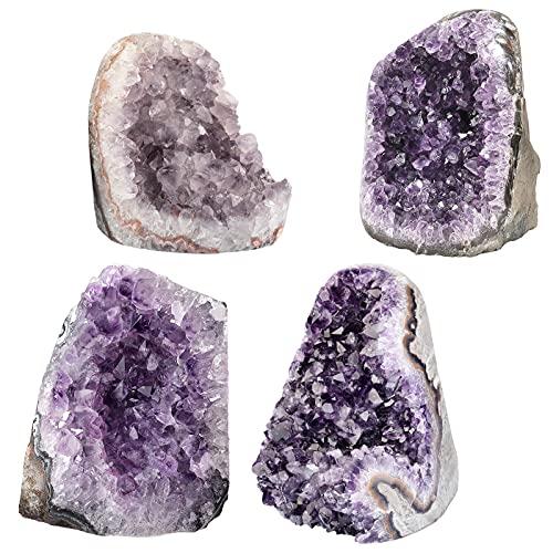 SUNYIK SUNYIK Natural Amethyst Crystal Stone Cluster Druzy Geode Specimen Gemstone Sculpture Sphere(2.6-3.3lbs)