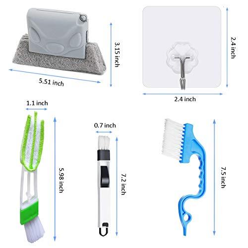 JEKEJIAJIU Magic Window Cleaning Brush,Window Groove Cleaning Brush SetHand-held Groove Gap Cleaning Tools,Window Blind Sliding Door Track Cleaner Duster Brush for Tile Lines Car Vents Keyboard8Pcs