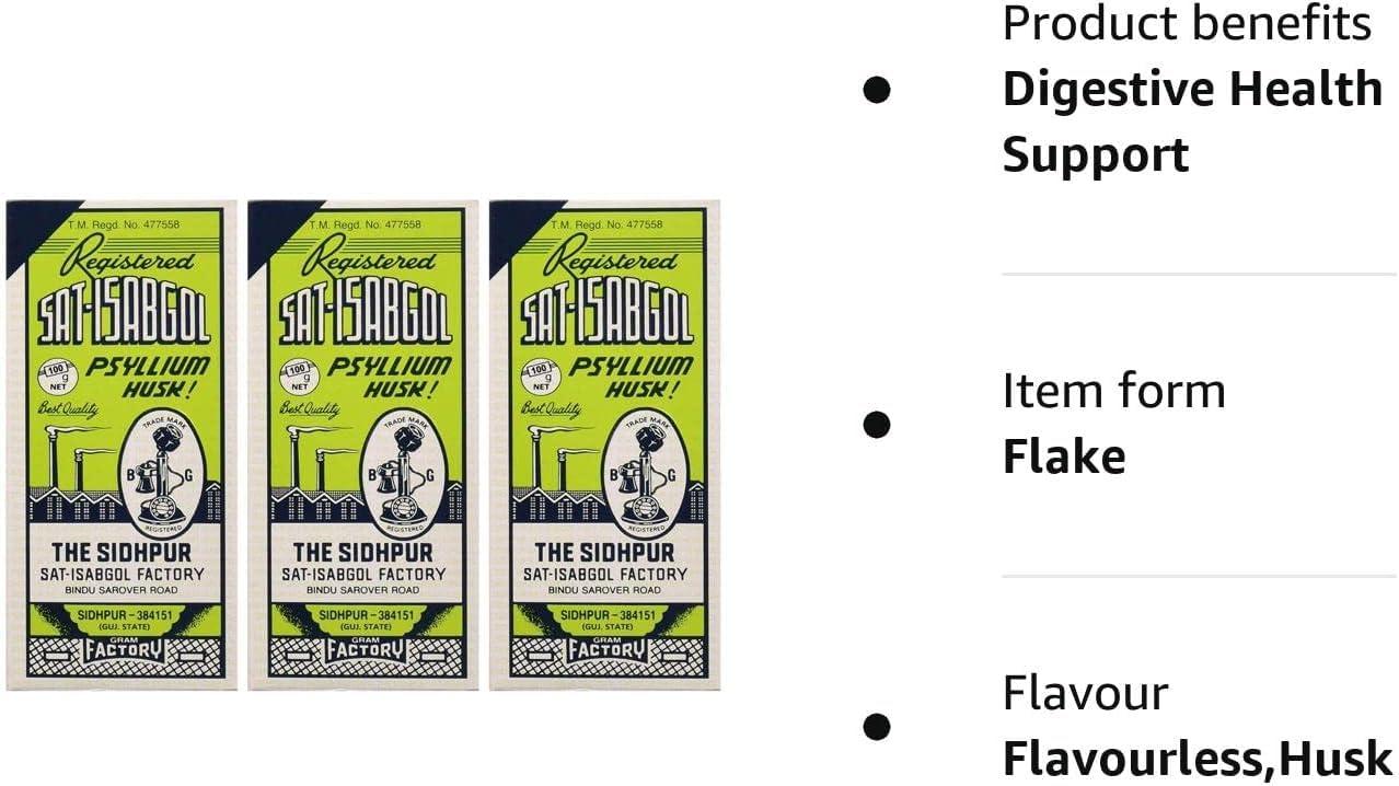 Telephone Brand Telephone Brand Psyllium Husk (Sat-Isabgol) 200 Gram 3 Pack