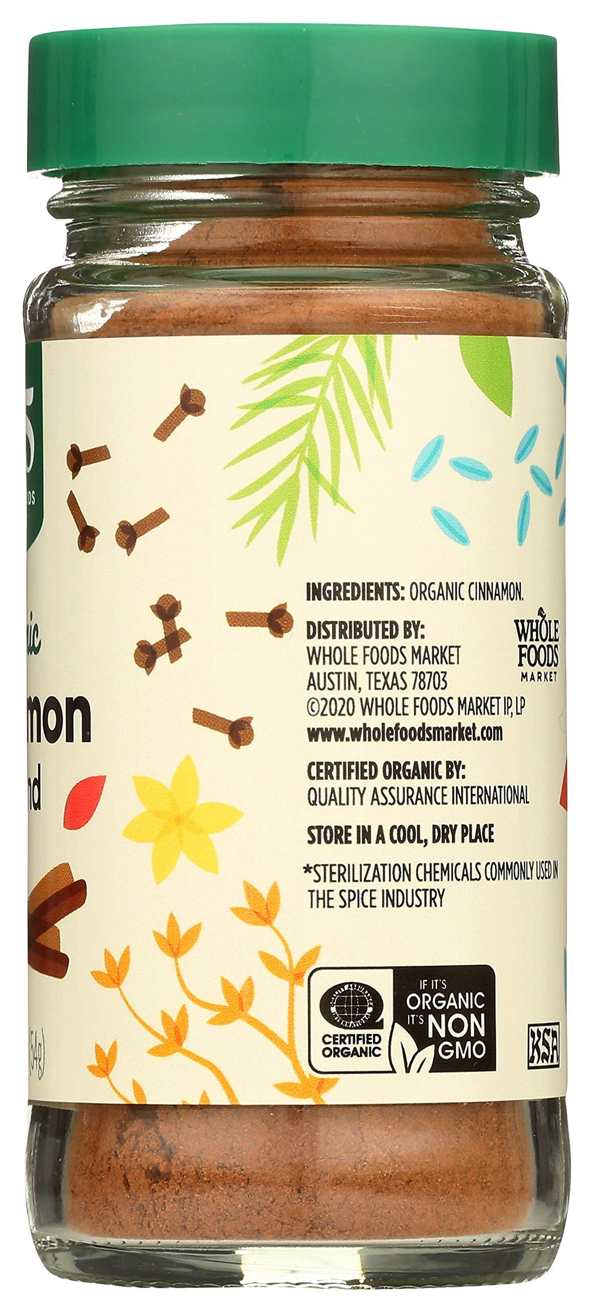 365 by Whole Foods Market 365 by Whole Foods Market, Organic Ground Cinnamon, 1.9 Ounce (Pack of 2)