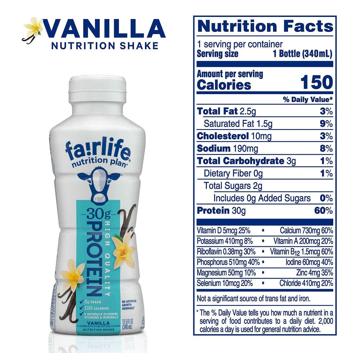 Accents Depot Fairlife Nutrition Plan High Protein Shake Variety Pack- 11.5 Fl Oz (12 Pack) (6 Chocolate & 6 Vanilla) In Accents Depot Packaging