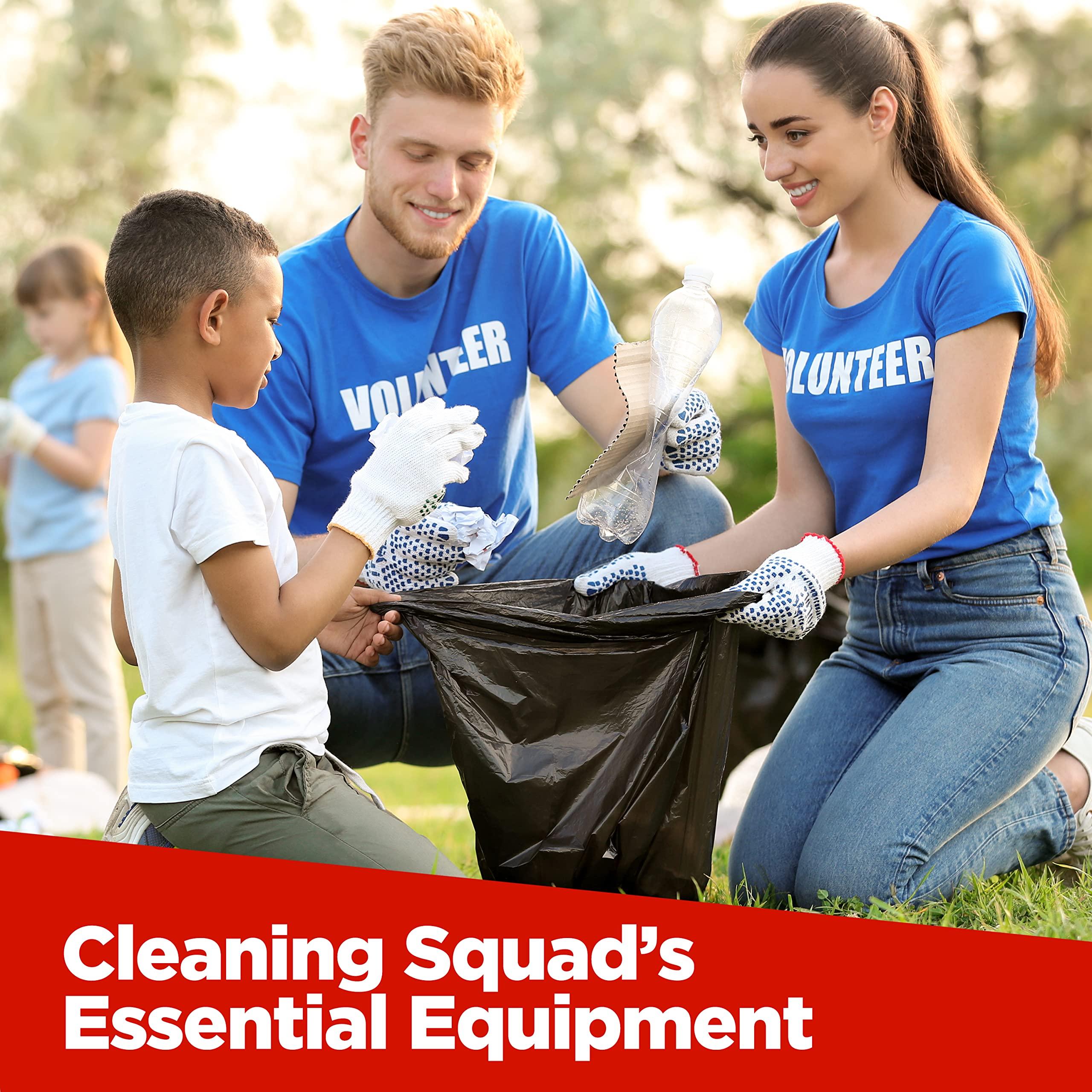 ToughBag ToughBag 30-33 Gallon Trash Bags, 32 x 38\" Black Garbage Bags (250 COUNT) 30+, 32 Gallon Outdoor Industrial Garbage Can Liner for Custodians, Landscapers, Lawn Bags - Made In USA