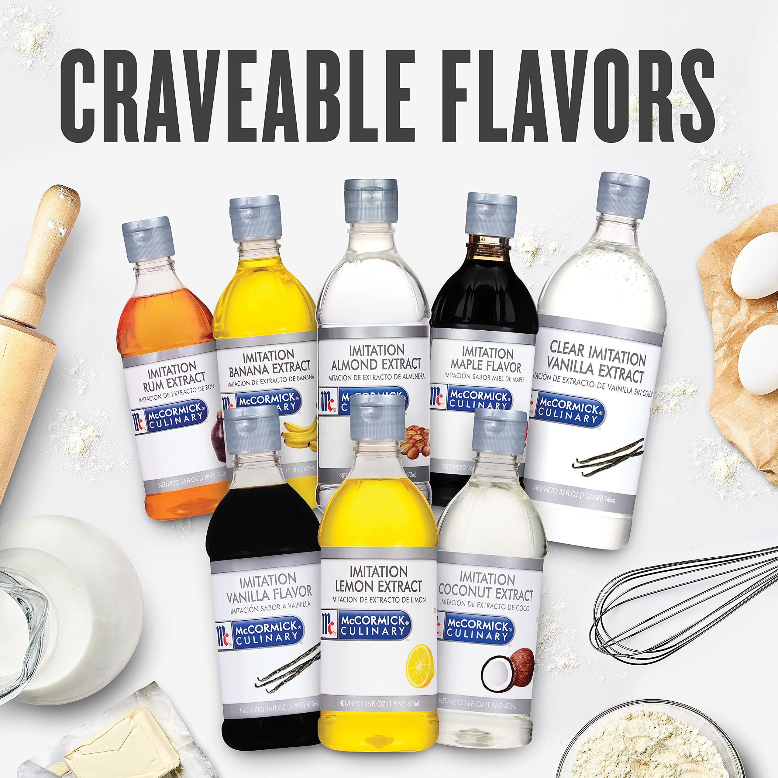 McCormick Culinary McCormick Culinary Imitation Vanilla Flavoring, 32 fl oz (Pack of 6) - Six 32 Fluid Ounce Bottles of Imitation Vanilla Extract for Baking, Best for Cakes, Frostings, Desserts and More