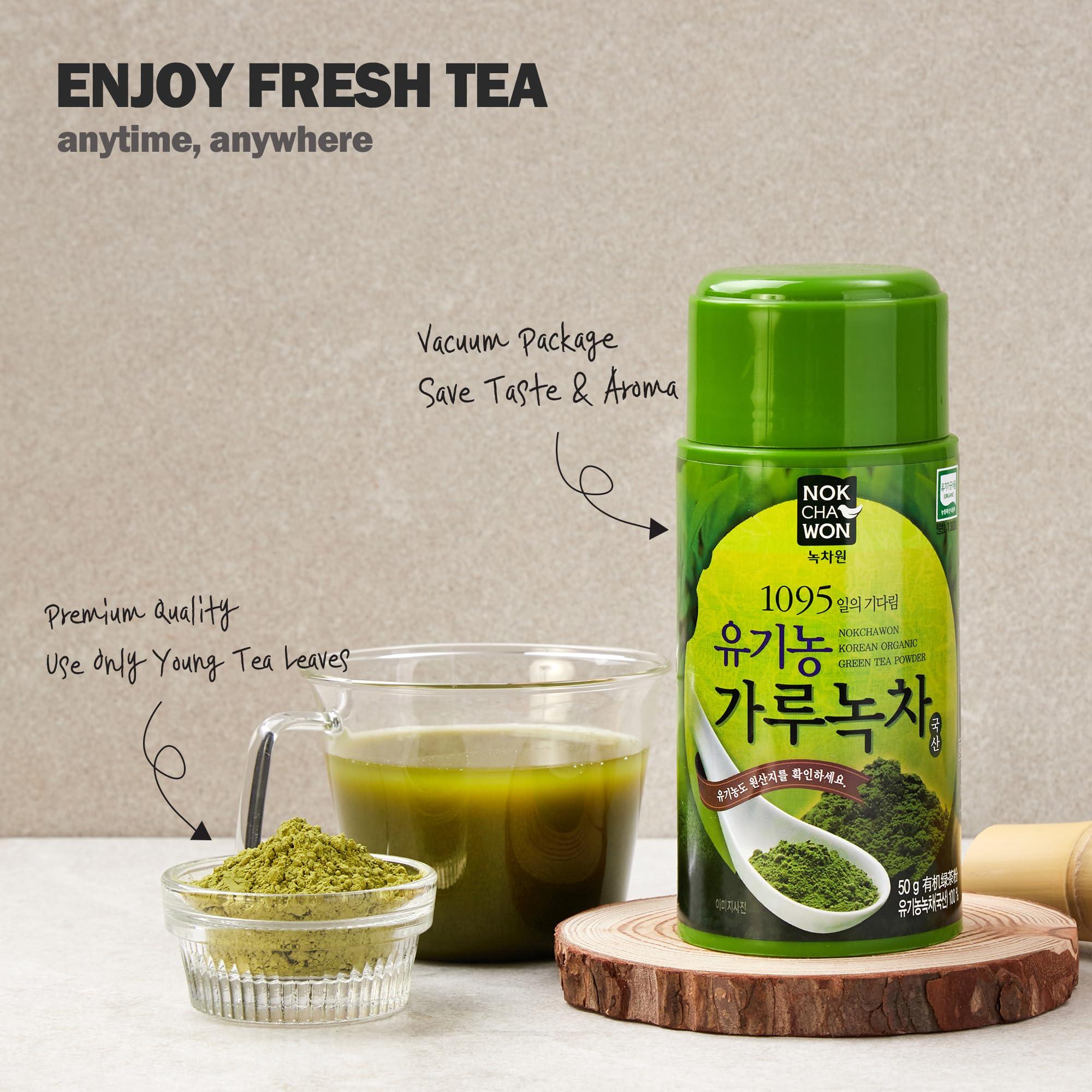 Nokchawon [Nokchawon] Organic Powdered Green Tea from Korea, Korean Matcha, Unsweetened, Green Iced Tea, Premium Pure Green Tea, Korean Tea, 1 Pack, 1.77 oz (50g)