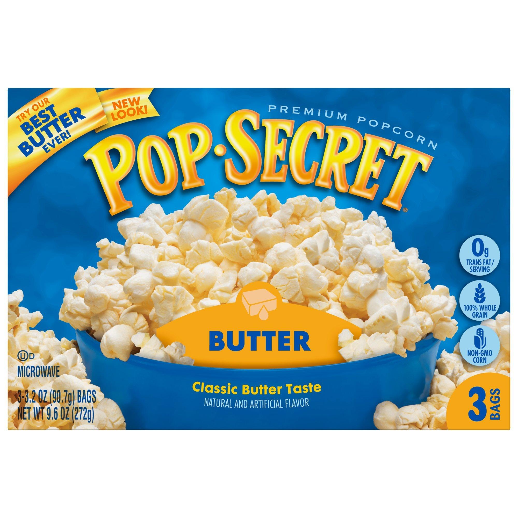 Pop Secret Pop Secret Popcorn, Butter, Microwave Bags 3 Count Box (Pack of 6)
