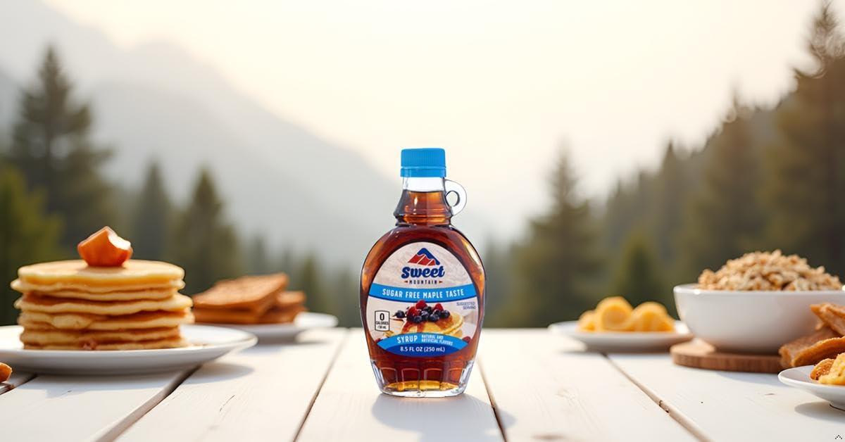 Sweet Mountain Sweet Mountain - Sugar Free Maple Taste Syrup (8.5 FL OZ) | Keto Friendly, 0g Carbs, 0 Calories, Diabetic Friendly