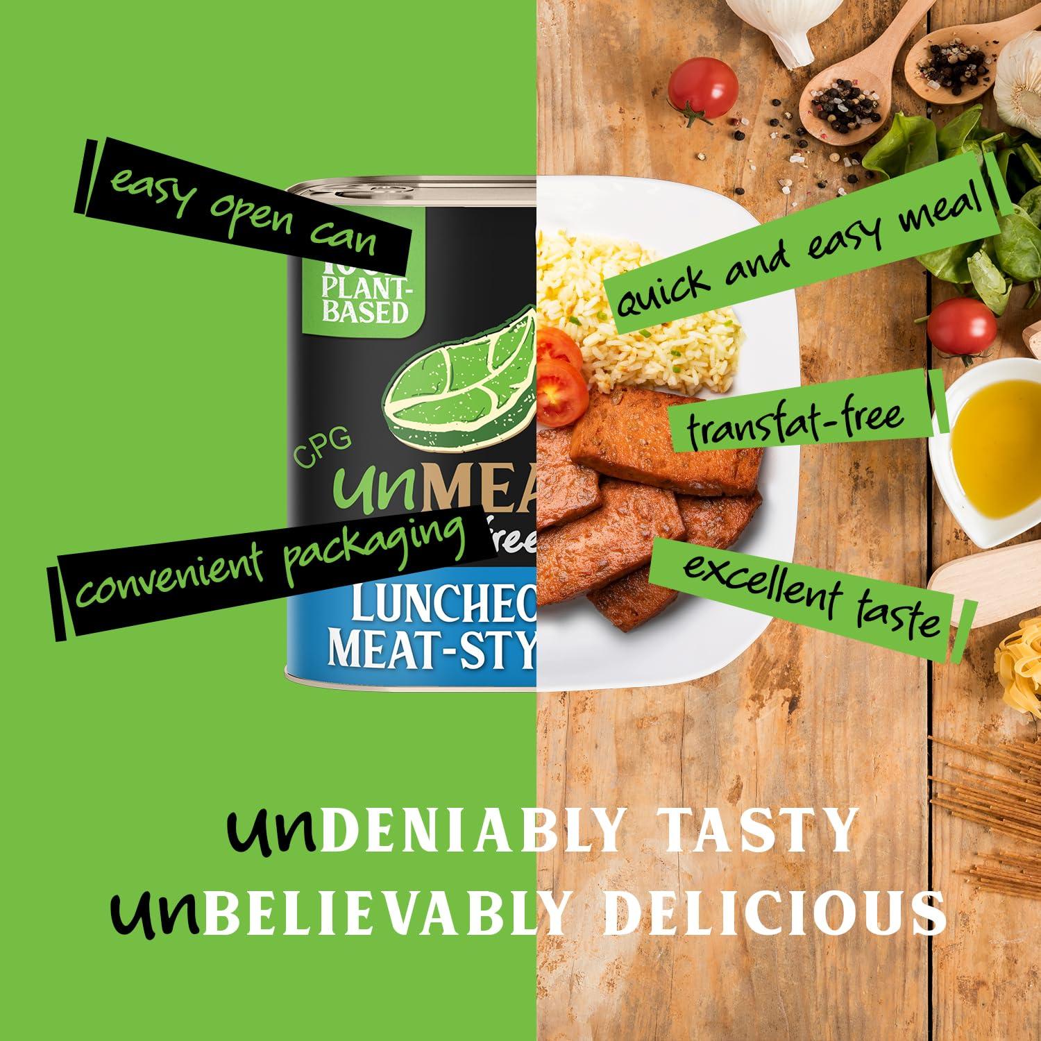 Unmeat unMEAT Plant Based Meat | Easy to Prepare Plant Based Protein | Vegan Meat with Less Calories, Luncheon Meat Style, 11.6 Oz (Pack of 1)