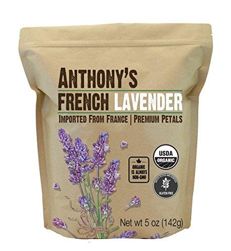 Anthony's Anthony's Organic French Lavender Petals, 5 oz, Extra Grade, Dried, Gluten Free & Non GMO