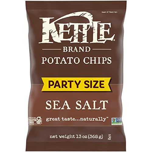 Kettle Brand Kettle Brand Potato Chips, Sea Salt Kettle Chips, Party Size, 13 Oz (Pack of 9)