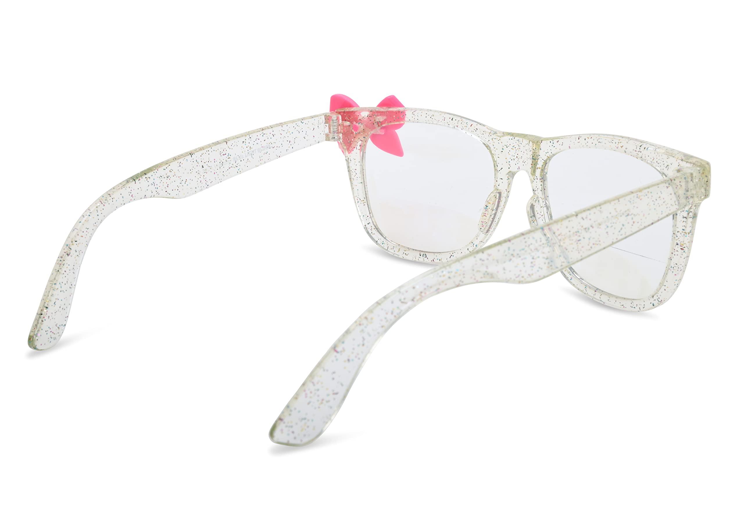 JoJo Siwa Jojo Siwa Blue Light Blocking Glasses with Pouch Juniors Computer Glasses for Women Eyewear Screen Protection (Sparkle Pink)