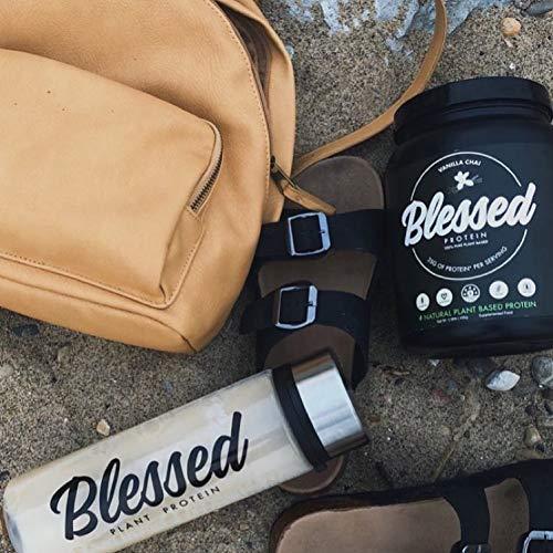 BLESSED BLESSED Vegan Protein Powder - Plant Based Protein Powder Meal Replacement Protein Shake, 23g of Pea Protein Powder, Dairy Free, Gluten Free, Soy Free, No Sugar Added, 30 Servings (Vanilla Chai)