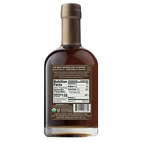 Crown Maple Crown Maple Bourbon Barrel Aged Organic Maple Syrup, Pancakes, Flavor Cocktails, Marinades and Sauces, 12.7 Fl Oz (Pack of 6)