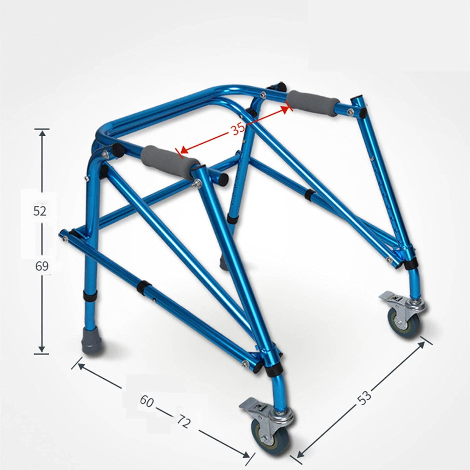 SUMBITOD SUMBITOD Walker for Children with Cerebral Palsy, Rollators Lightweight Folding 2 Wheels, Lightweight Rollator, for Disabled and Limited Mobility Patients