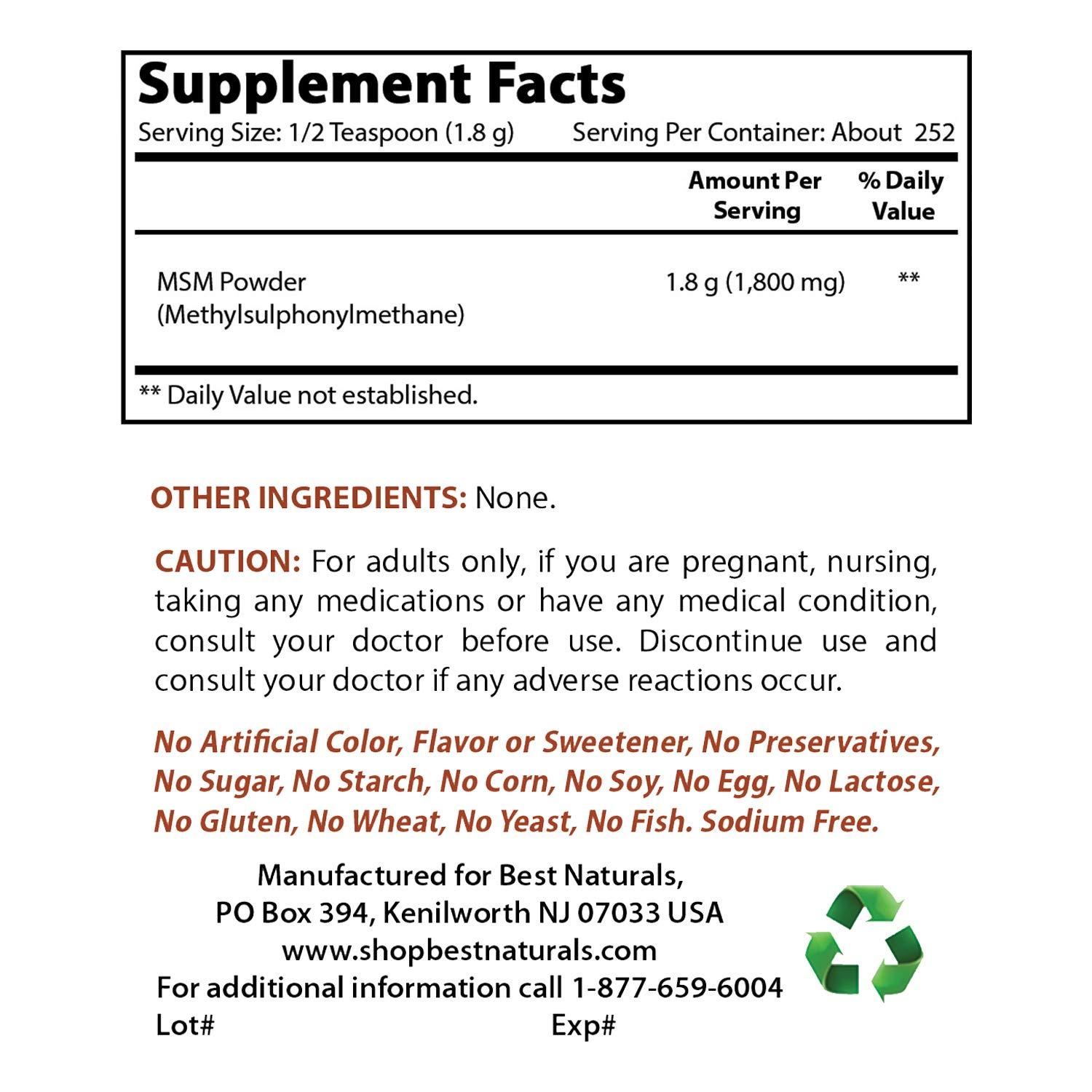 Best Naturals Best Naturals MSM Powder & Vitamin C Powder