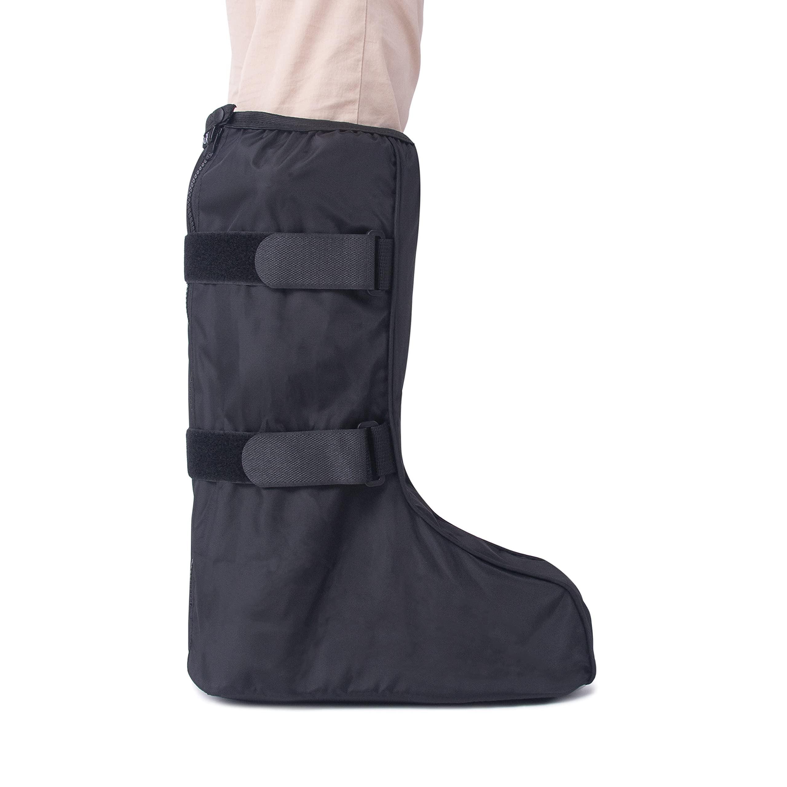 Life-C Life-C Walking Boot Cover Medical Cast Fracture Orthopedic Brace Leg Foot Support with Sole High Tall Black L