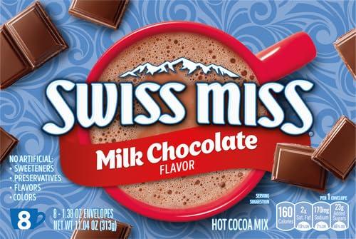 Swiss Miss Swiss Miss Milk Chocolate Flavored Hot Cocoa Mix, 8 Count Hot Cocoa Mix Packets