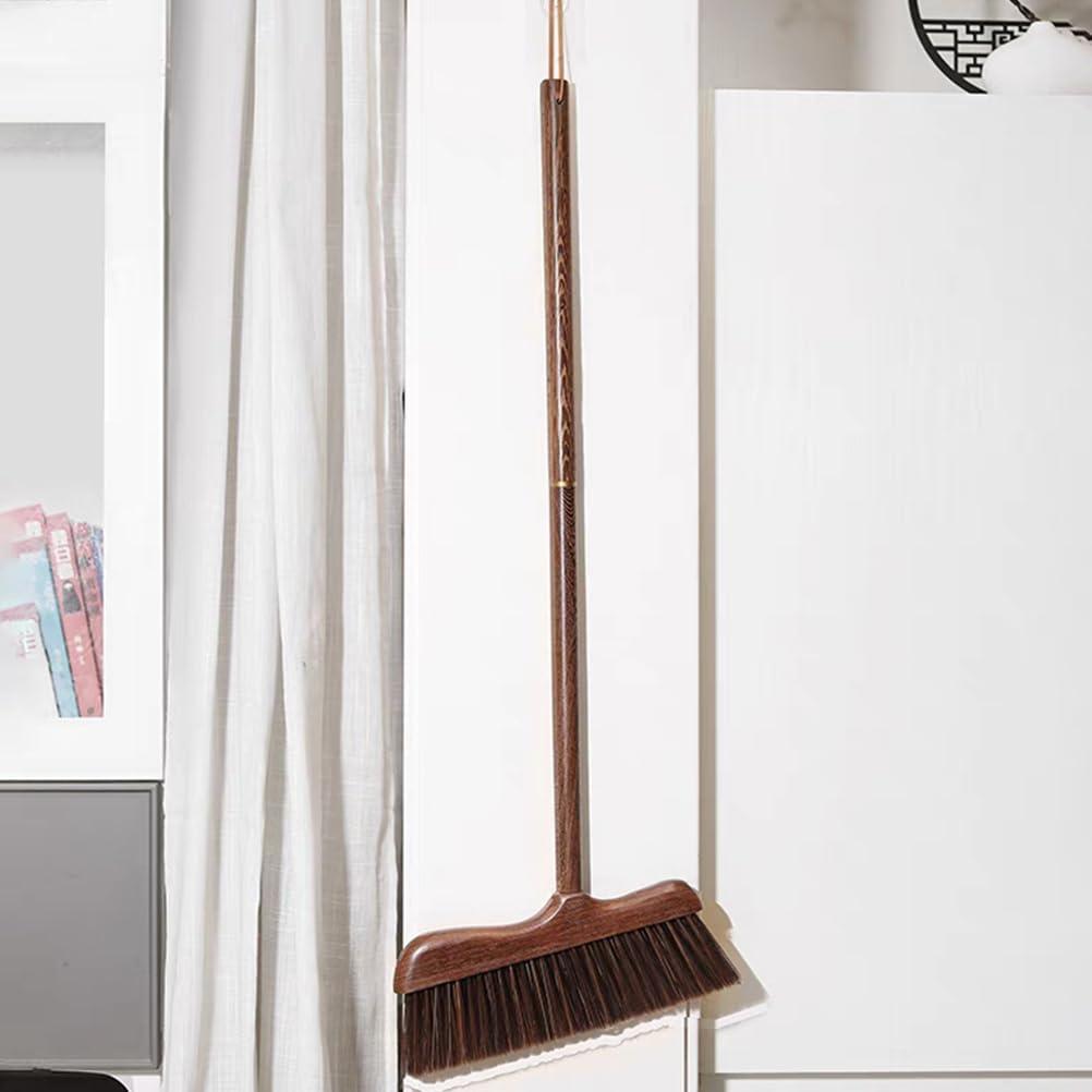 Unomor UNOMOR Handmade Soft Wood Broom - Long Handle Broom for Dust Removal, Kitchen Cleaning Sidewalk, Patio, Courtyard, Bathtub, and Floor Brush