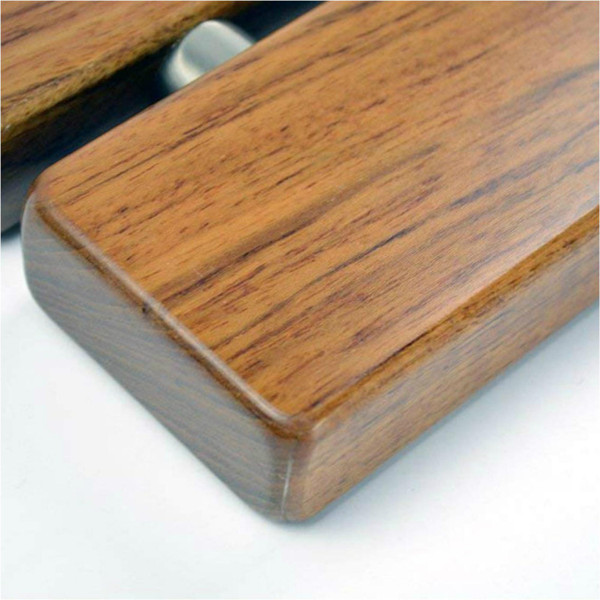 SNYUAN 20" Modern Solid Teak Wood Folding Shower Seat Bench Brushed Wall Mounted Shower Bench Bathtub Seat Fold Down Spa Bench