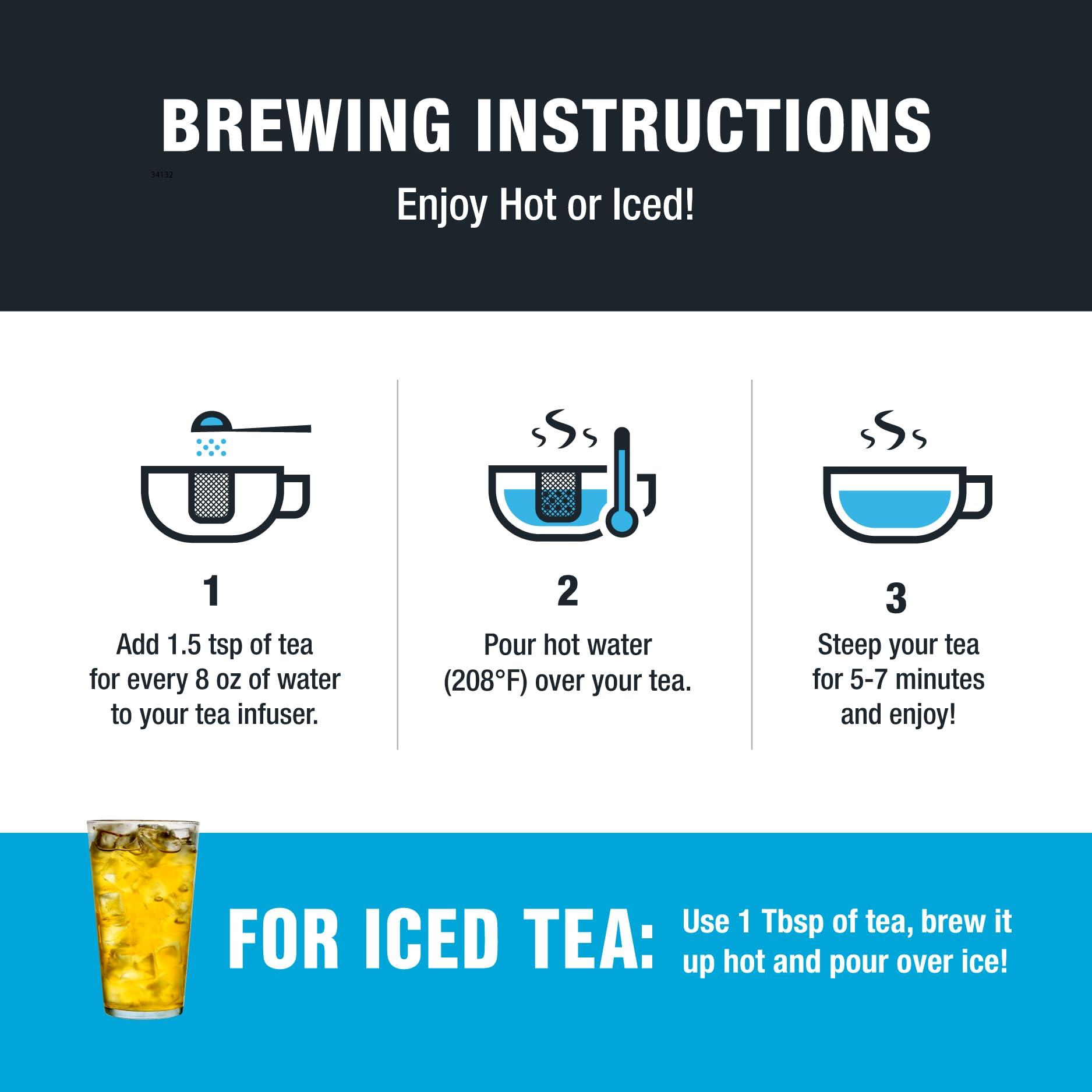 Tiesta Tea Tiesta Tea - Meyer Lemon Zest | Zesty Lemon Herbal Tea | Premium Loose Leaf Tea Blend | Caffeine Free Herbal Tea | Make Hot or Iced & Up to 25 Cups - 2 oz Resealable Pouch