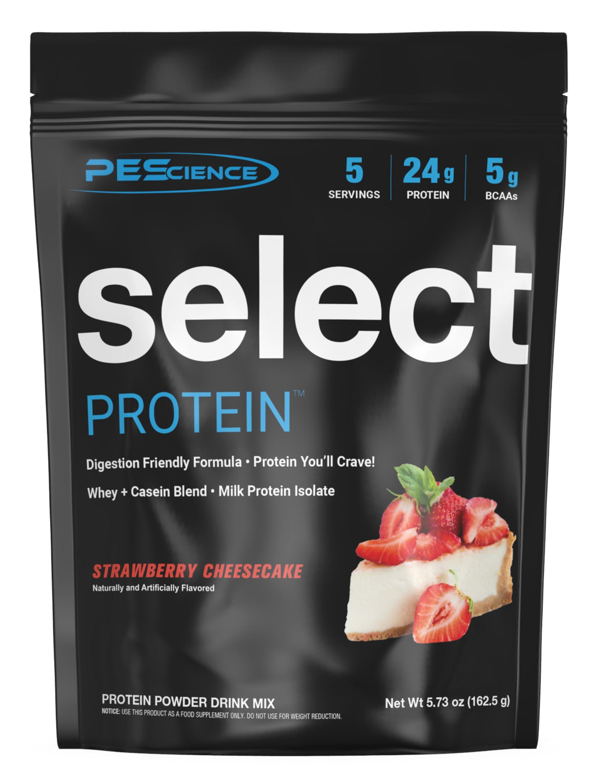 PEScience PEScience Select Low Carb Protein Powder, Strawberry Cheesecake, 5 Serving, Keto Friendly and Gluten Free
